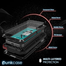Cargar imagen en el visor de la galería, iPhone SE/5/5s Case, Punkcase® METALLIC Series BLACK w/ TEMPERED GLASS | Aluminum Frame (Color in image: Gold)
