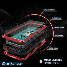 Cargar imagen en el visor de la galería, iPhone SE/5/5s Case, Punkcase® METALLIC Series RED w/ TEMPERED GLASS | Aluminum Frame (Color in image: Neon)
