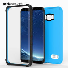 Cargar imagen en el visor de la galería, Galaxy S8 Plus Waterproof Case, Punkcase KickStud Light Blue Series [Slim Fit] [IP68 Certified] [Shockproof] [Snowproof] Armor Cover (Color in image: Black)
