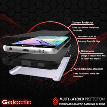 Load image into Gallery viewer, Galaxy s6 EDGE Case PunkCase Galactic SIlver Series Slim Armor Soft Cover w/ Screen Protector (Color in image: black)
