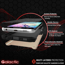 Load image into Gallery viewer, Galaxy s6 EDGE Case PunkCase Galactic Gold Series Slim Armor Soft Cover w/ Screen Protector (Color in image: black)
