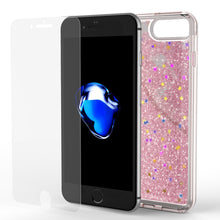 Cargar imagen en el visor de la galería, iPhone 7 Plus Case, PunkCase LIQUID Rose Series, Protective Dual Layer Floating Glitter Cover (Color in image: teal)
