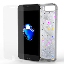 Cargar imagen en el visor de la galería, iPhone 8+ Plus Case, PunkCase LIQUID Silver Series, Protective Dual Layer Floating Glitter Cover (Color in image: gold)
