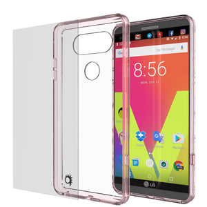 LG v20 Case Punkcase® LUCID 2.0 Crystal Pink Series w/ PUNK SHIELD Glass Screen Protector | Ultra Fit (Color in image: crystal black)