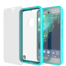 Load image into Gallery viewer, Google Pixel Case Punkcase® LUCID 2.0 Teal Series w/ PUNK SHIELD Glass Screen Protector | Ultra Fit (Color in image: clear)
