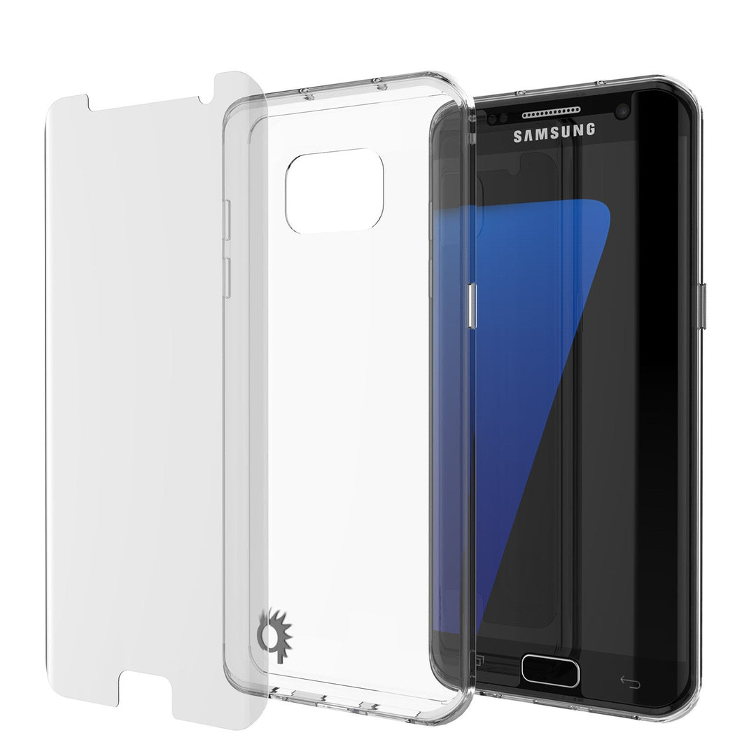 S7 Edge Case Punkcase® LUCID 2.0 Clear Series w/ PUNK SHIELD Screen Protector | Ultra Fit (Color in image: clear)