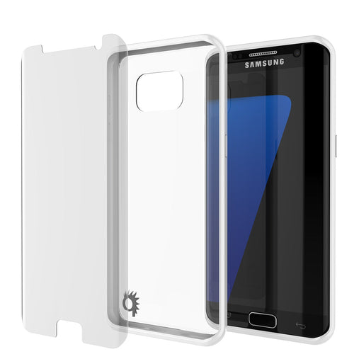 S7 Edge Case Punkcase® LUCID 2.0 White Series w/ PUNK SHIELD Screen Protector | Ultra Fit (Color in image: white)