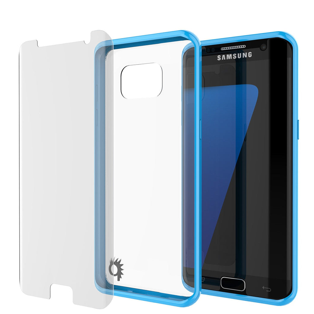 S7 Edge Case Punkcase® LUCID 2.0 Light Blue Series w/ PUNK SHIELD Screen Protector | Ultra Fit (Color in image: light blue)