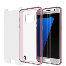 Cargar imagen en el visor de la galería, S7 Case Punkcase® LUCID 2.0 Crystal Pink Series w/ PUNK SHIELD Glass Screen Protector | Ultra Fit (Color in image: crystal black)
