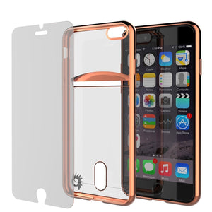 iPhone SE (4.7") Case, PUNKCASE® LUCID Rose Gold Series | Card Slot | SHIELD Screen Protector | Ultra fit (Color in image: Gold)