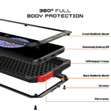 Cargar imagen en el visor de la galería, Galaxy S9 Metal Case, Heavy Duty Military Grade Rugged Armor Cover [shock proof] Hybrid Full Body Hard Aluminum &amp; TPU Design [non slip] W/ Prime Drop Protection for Samsung Galaxy S9 [Black] (Color in image: Silver)
