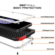 Cargar imagen en el visor de la galería, Galaxy S9 Metal Case, Heavy Duty Military Grade Rugged Armor Cover [shock proof] Hybrid Full Body Hard Aluminum &amp; TPU Design [non slip] W/ Prime Drop Protection for Samsung Galaxy S9 [White] (Color in image: Red)
