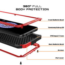 Cargar imagen en el visor de la galería, Galaxy S9 Metal Case, Heavy Duty Military Grade Rugged Armor Cover [shock proof] Hybrid Full Body Hard Aluminum &amp; TPU Design [non slip] W/ Prime Drop Protection for Samsung Galaxy S9 [Red] (Color in image: White)
