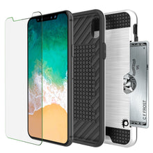 Cargar imagen en el visor de la galería, iPhone X Case, PUNKcase [SLOT Series] Slim Fit Dual-Layer Armor Cover &amp; Tempered Glass PUNKSHIELD Screen Protector for Apple iPhone X [White] (Color in image: Pink)
