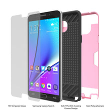 Cargar imagen en el visor de la galería, Galaxy Note 5 Case PunkCase SLOT Pink Series Slim Armor Soft Cover Case w/ Tempered Glass (Color in image: White)
