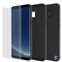 Load image into Gallery viewer, Galaxy S8 Case, PunkCase [Stealth Series] Hybrid 3-Piece Shockproof Dual Layer Cover [Non-Slip] [Soft TPU + PC Bumper] with PUNKSHIELD Screen Protector for Samsung S8 Edge [Navy Blue] (Color in image: Grey)
