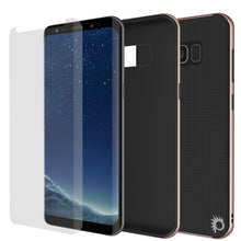 Load image into Gallery viewer, Galaxy S8 Case, PunkCase [Stealth Series] Hybrid 3-Piece Shockproof Dual Layer Cover [Non-Slip] [Soft TPU + PC Bumper] with PUNKSHIELD Screen Protector for Samsung S8 Edge [Rose Gold] (Color in image: Grey)
