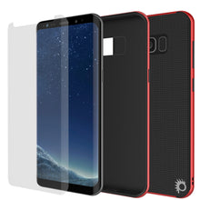 Load image into Gallery viewer, Galaxy S8 PLUS Case, PunkCase [Stealth Series] Hybrid 3-Piece Shockproof Dual Layer Cover [Non-Slip] [Soft TPU + PC Bumper] with PUNKSHIELD Screen Protector for Samsung S8+ [Red] (Color in image: Teal)
