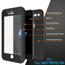 Cargar imagen en el visor de la galería, iPhone 7 Waterproof IP68 Case, Punkcase [Black] [StudStar Series] [Slim Fit] [Dirtproof] [Snowproof] (Color in image: white)
