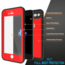 Load image into Gallery viewer, iPhone 7 Waterproof IP68 Case, Punkcase [Red] [StudStar Series] [Slim Fit] [Dirtproof] [Snowproof] (Color in image: white)
