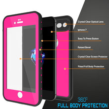 Load image into Gallery viewer, iPhone 7 Waterproof IP68 Case, Punkcase [Pink] [StudStar Series] [Slim Fit] [Dirtproof] [Snowproof] (Color in image: black)
