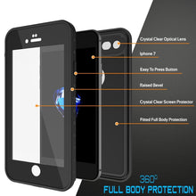 Cargar imagen en el visor de la galería, iPhone SE (4.7&quot;) Waterproof Case, Punkcase [Black] [StudStar Series] [Slim Fit] [IP68 Certified][Dirtproof] [Snowproof] (Color in image: white)
