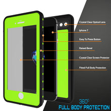 Cargar imagen en el visor de la galería, iPhone 8+ Plus Waterproof Case, Punkcase [StudStar Series] [Light Green] [Slim Fit] [Shockproof] [Dirtproof] [Snowproof] Armor Cover (Color in image: black)
