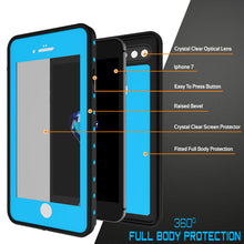 Cargar imagen en el visor de la galería, iPhone 8+ Plus Waterproof Case, Punkcase [StudStar Series] [Light Blue] [Slim Fit] [Shockproof] [Dirtproof] [Snowproof] Armor Cover (Color in image: teal)
