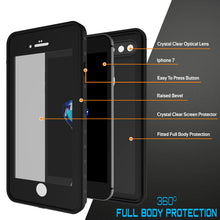 Cargar imagen en el visor de la galería, iPhone 8+ Plus Waterproof Case, Punkcase [StudStar Series] [Black] [Slim Fit] [Shockproof] [Dirtproof] [Snowproof] Armor Cover (Color in image: white)
