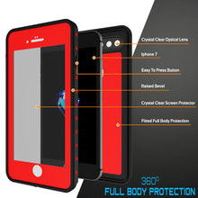 Cargar imagen en el visor de la galería, iPhone 8+ Plus Waterproof Case, Punkcase [StudStar Series] [Red] [Slim Fit] [Shockproof] [Dirtproof] [Snowproof] Armor Cover (Color in image: white)
