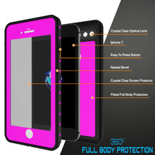 Load image into Gallery viewer, iPhone 8+ Plus Waterproof Case, Punkcase [StudStar Series] [Pink] [Slim Fit] [Shockproof] [Dirtproof] [Snowproof] Armor Cover (Color in image: black)
