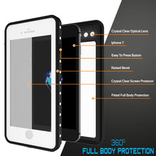 Cargar imagen en el visor de la galería, iPhone 8+ Plus Waterproof Case, Punkcase [StudStar Series] [White] [Slim Fit] [Shockproof] [Dirtproof] [Snowproof] Armor Cover (Color in image: black)
