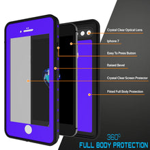 Load image into Gallery viewer, iPhone 8+ Plus Waterproof Case, Punkcase [StudStar Series] [Purple] [Slim Fit] [Shockproof] [Dirtproof] [Snowproof] Armor Cover (Color in image: black)
