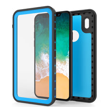 Cargar imagen en el visor de la galería, iPhone X Waterproof IP68 Case, Punkcase [Light blue] [StudStar Series] [Slim Fit] [Dirtproof] (Color in image: pink)
