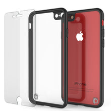 Cargar imagen en el visor de la galería, iPhone 8 Case [MASK Series] [BLACK] Full Body Hybrid Dual Layer TPU Cover W/ protective Tempered Glass Screen Protector (Color in image: pink)
