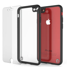 Cargar imagen en el visor de la galería, iPhone SE (4.7&quot;) Case [MASK Series] [BLACK] Full Body Hybrid Dual Layer TPU Cover W/ protective Tempered Glass Screen Protector (Color in image: pink)
