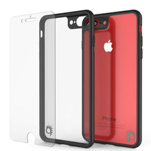 Cargar imagen en el visor de la galería, iPhone 8+ Plus Case, Punkcase [MASK Series] [BLACK] Full Body Hybrid Dual Layer TPU Cover W/ protective Tempered Glass Screen Protector (Color in image: pink)
