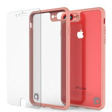 Cargar imagen en el visor de la galería, iPhone 8+ Plus Case [MASK Series] [PINK] Full Body Hybrid Dual Layer TPU Cover W/ protective Tempered Glass Screen Protector (Color in image: white)
