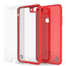 Cargar imagen en el visor de la galería, iPhone 8+ Plus Case [MASK Series] [RED] Full Body Hybrid Dual Layer TPU Cover W/ protective Tempered Glass Screen Protector (Color in image: white)
