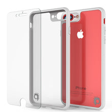 Cargar imagen en el visor de la galería, iPhone 8+ Plus Case, Punkcase [MASK Series] [WHITE] Full Body Hybrid Dual Layer TPU Cover W/ protective Tempered Glass Screen Protector (Color in image: pink)
