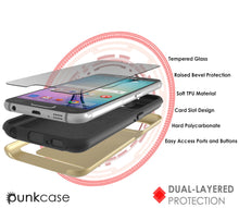 Load image into Gallery viewer, Galaxy s6 Case PunkCase CLUTCH Gold Series Slim Armor Soft Cover Case w/ Tempered Glass (Color in image: Silver)

