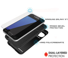 Load image into Gallery viewer, Galaxy S7 EDGE Case PunkCase CLUTCH Black Series Slim Armor Soft Cover Case w/ Screen Protector (Color in image: White)
