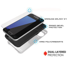 Load image into Gallery viewer, Galaxy S7 EDGE Case PunkCase CLUTCH White Series Slim Armor Soft Cover Case w/ Screen Protector (Color in image: Black)
