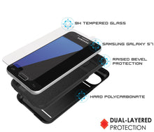 Cargar imagen en el visor de la galería, Galaxy s7 Case PunkCase CLUTCH Black Series Slim Armor Soft Cover Case w/ Tempered Glass (Color in image: White)
