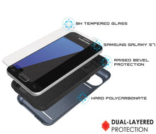 Cargar imagen en el visor de la galería, Galaxy Note 5 Case PunkCase CLUTCH Navy Series Slim Armor Soft Cover Case w/ Tempered Glass (Color in image: Silver)
