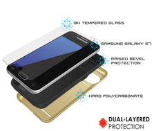 Load image into Gallery viewer, Galaxy s7 Case PunkCase CLUTCH Gold Series Slim Armor Soft Cover Case w/ Tempered Glass (Color in image: White)

