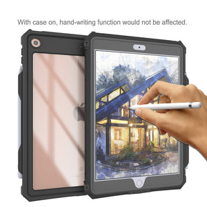 Funda resistente al agua IP68 para iPad 10.2, Punkcase [Negro] [Serie StudStar] [Ajuste fino]