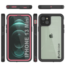 Load image into Gallery viewer, iPhone 13 Mini  Waterproof Case, Punkcase [Extreme Series] Armor Cover W/ Built In Screen Protector [Pink] (Color in image: Red)
