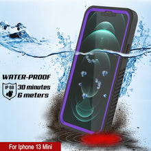 Load image into Gallery viewer, iPhone 13 Mini  Waterproof Case, Punkcase [Extreme Series] Armor Cover W/ Built In Screen Protector [Purple] (Color in image: Light Blue)
