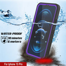 Cargar imagen en el visor de la galería, iPhone 13 Pro  Waterproof Case, Punkcase [Extreme Series] Armor Cover W/ Built In Screen Protector [Purple] (Color in image: Light Blue)
